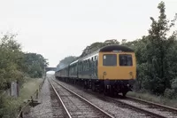 Class 105 DMU at Heysham Moss