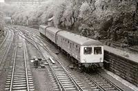 Class 105 DMU at Princes Street Gardens