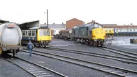 Class 107 DMU at Ayr depot