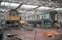 Class 108 DMU at Derby C&amp;W Works