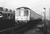 Class 108 DMU at Landore depot