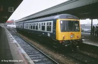 Class 108 DMU at Cardiff Central