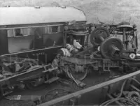 DMU bogies next to DMU vehicle