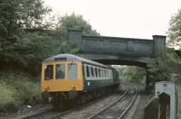 Class 116 DMU at between University and Five Ways