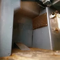 Footwell under drivers desk on a Class 117 DMU