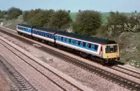 Class 117 DMU at Moreton Cutting