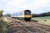 Class 117 DMU at Hackhurst Lane Crossing