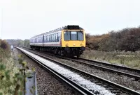 Class 117 DMU at Pound Lane Crossing