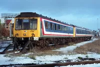 Class 117 DMU at Norwich Crown Point depot