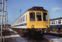 Class 117 DMU at Reading depot