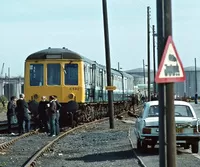 Class 119 DMU at Newport Docks