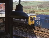 Class 119 DMU at Long Rock, Penzance