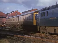 Class 119 DMU at Long Rock, Penzance