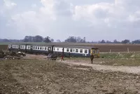 Class 120 DMU at Merehead Quarry