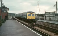 Class 120 DMU at Maiden Newton