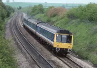 Class 121 DMU at north of Tackley