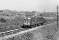 Class 122 DMU at south of Baptist End