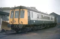 Class 122 DMU at Eastfield depot