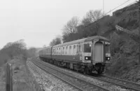 Class 123 DMU at west of New Mills Central
