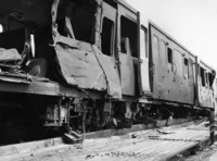 side of damaged power car