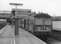 Class 129 DMU at Stafford