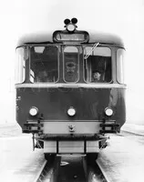 Front view of new railbus