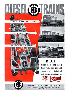British United Traction advert showing power train on underframe