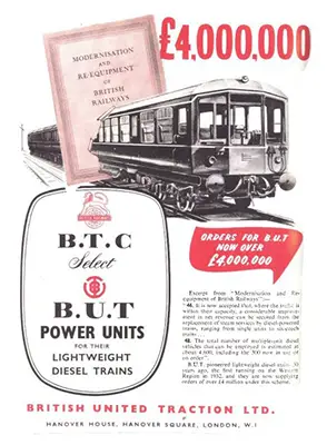 British United Traction advert promoting their 230hp engine