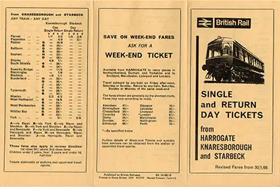 Fares from Harrogate January 1966 outside