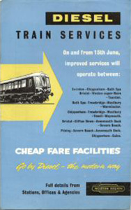 handbill for Bristol DMU introduction