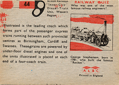 Swindon Inter-City card back