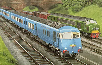 Blue Pullman Ian Allan postcard front