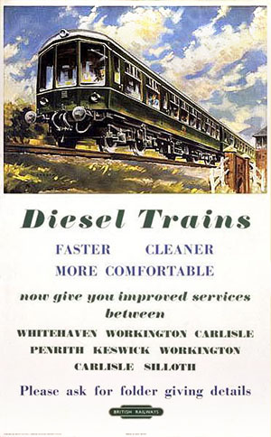 Colour advert including painting of DMU