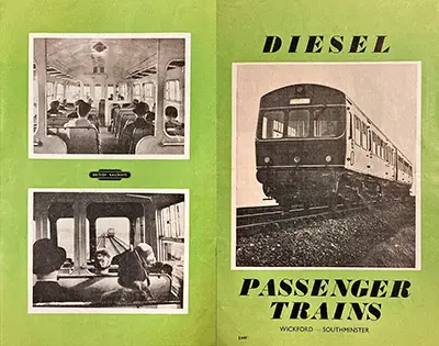 Wickford - Southminster June 1957 timetable outside