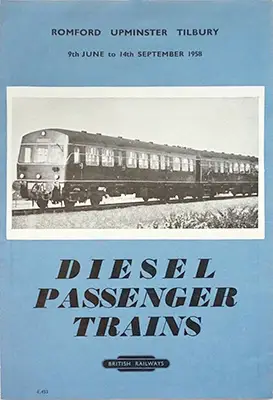 Romford - Upminster June 1958 timetable front