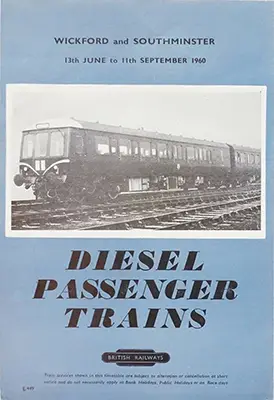 Wickford - Southminster 16th June 1960 timetable front