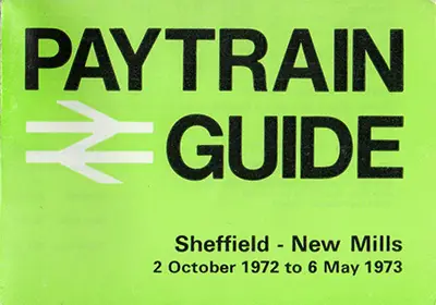 October 1972 Sheffield - New Mills timetable front