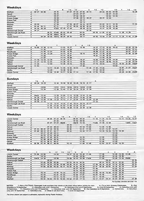 June 1973 Lincoln - Sheffield timetable inside