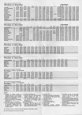 May 1976 Ipswich Felixstowe - Lowestoft timetable outside