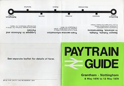 May 1978 Grantham - Nottingham timetable outside