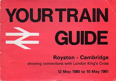 Royston - Cambridge - May 1980 timetable outside