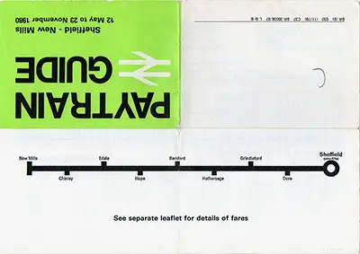 May 1980 Sheffield - New Mills timetable outside