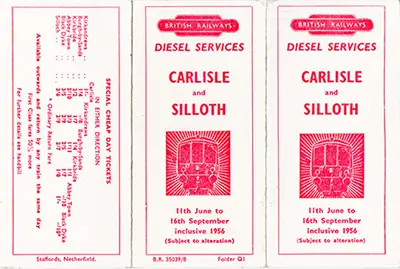 Summer 1956 Silloth timetable