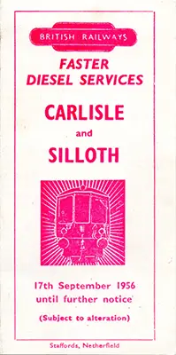 Front of Winter 1956 Carlisle - Silloth timetable