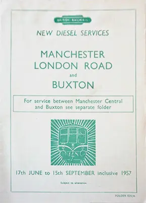 Manchester - Buxton June 1957 timetable cover