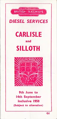 front of summer 1958 Carlisle - Silloth timetable