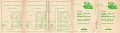 January 1960 Leicester - Birmingham timetable outside