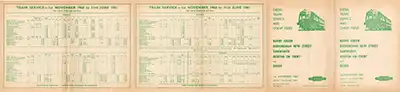 April 1966 Barnt Green - Birmingham - Derby timetable outside