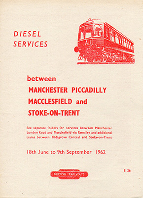 Summer 1962 Manchester - Leeds timetable cover