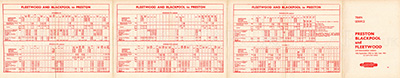 September 1962 Preston Blackpool and Fleetwood timetable outside